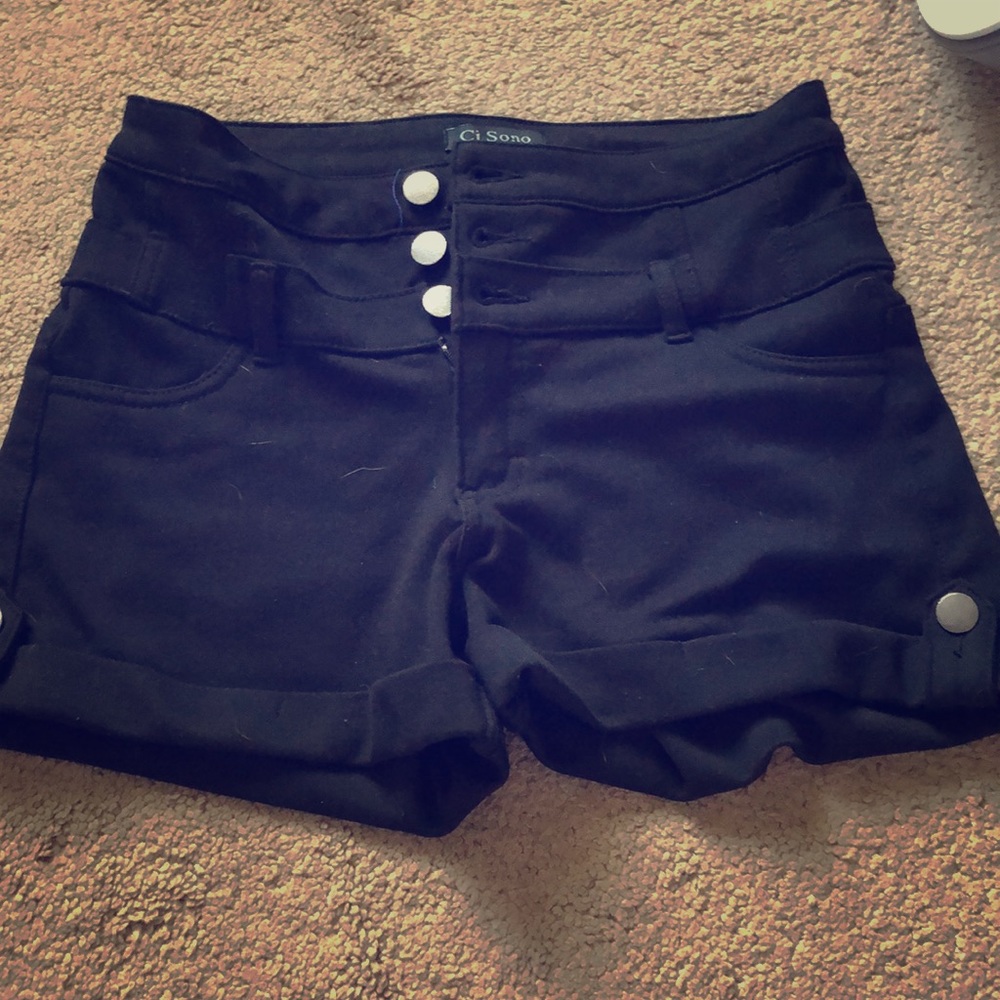 High waisted shorts.